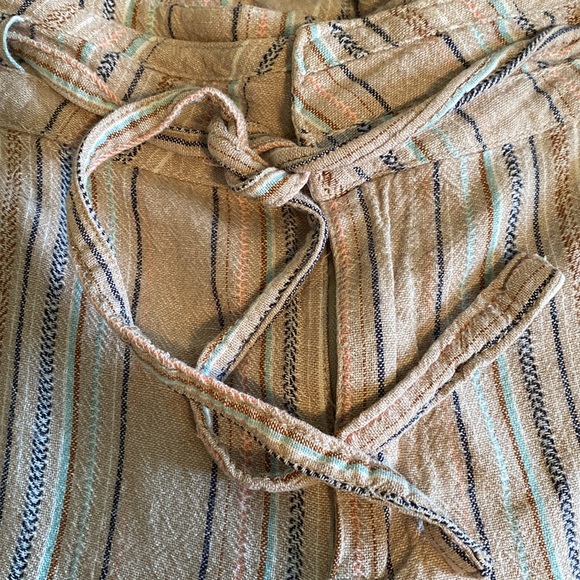 Democracy palazzo cropped pants linen rayon blend desert colours beachy - Picture 5 of 16